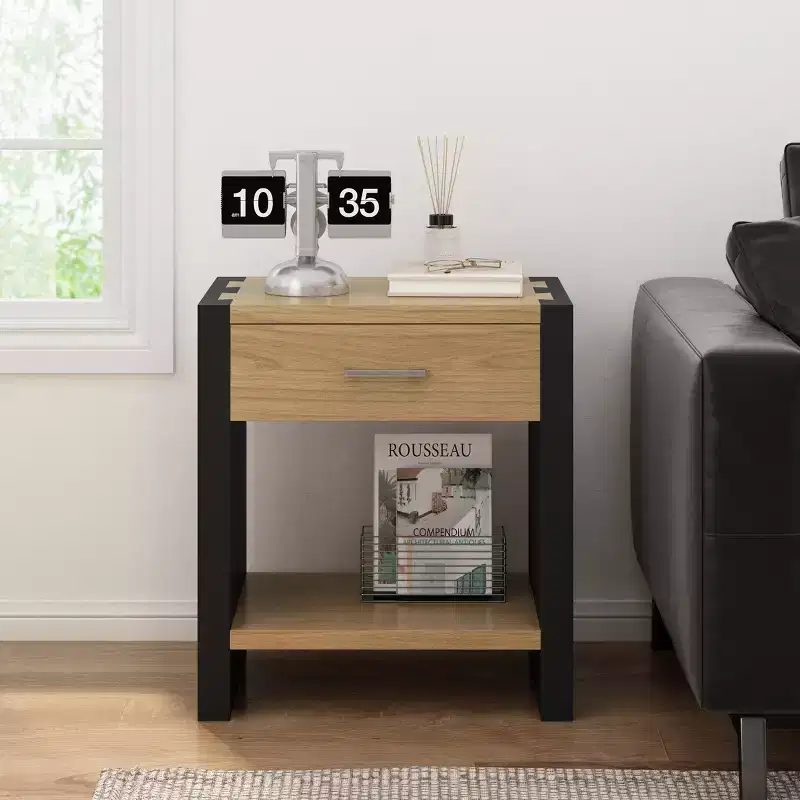 Christopher Knight Home Toriel Rustic Nightstand with 1 Drawer and Lower Shelf