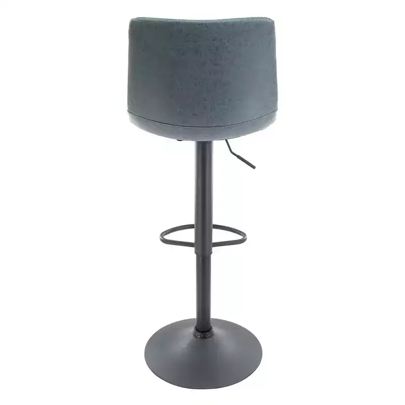 Adjustable Swivel Bar Stool Set of 2 Faux Leather Footrest Counter Height Kitchen