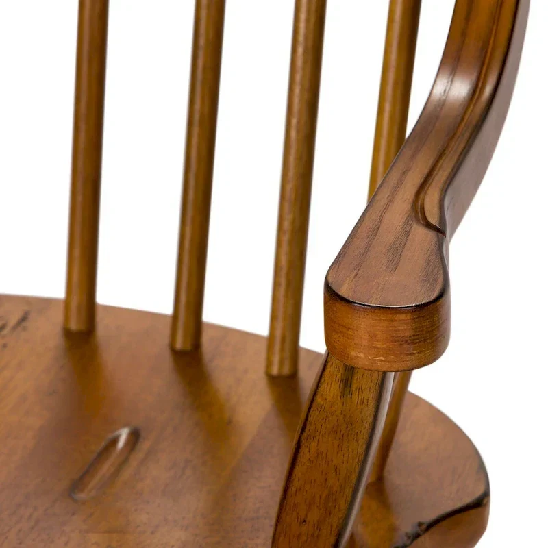 Treasures Rustic Oak Bow-back Armchair