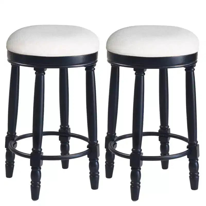Vatros Bar Stools Set of 2 26 Counter Height Stool 360 Swivel Barstool