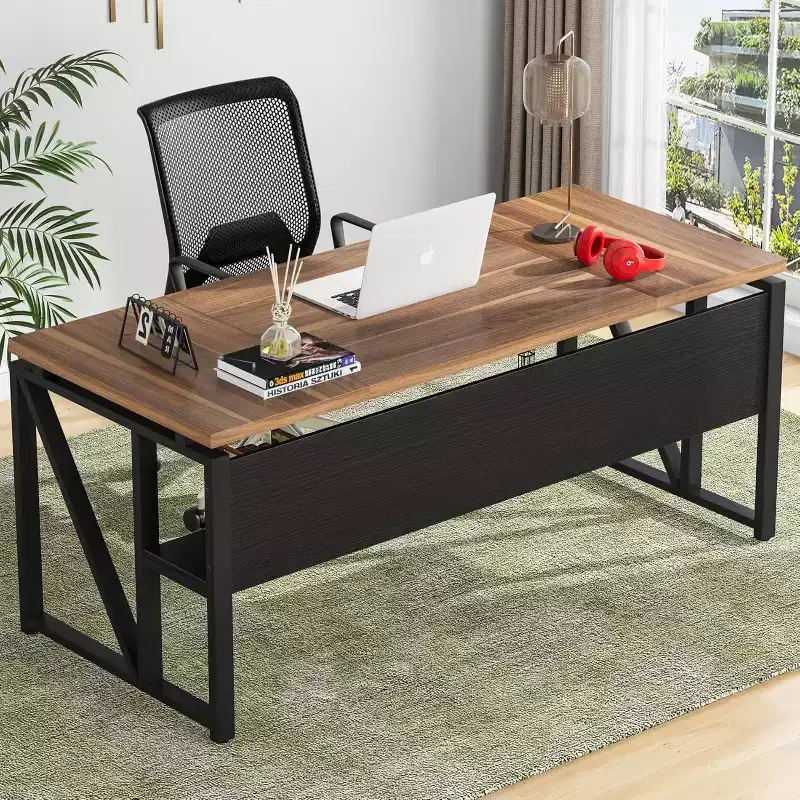 Lantine 63 L Shaped Executive Desk with Drawer Cabinet
