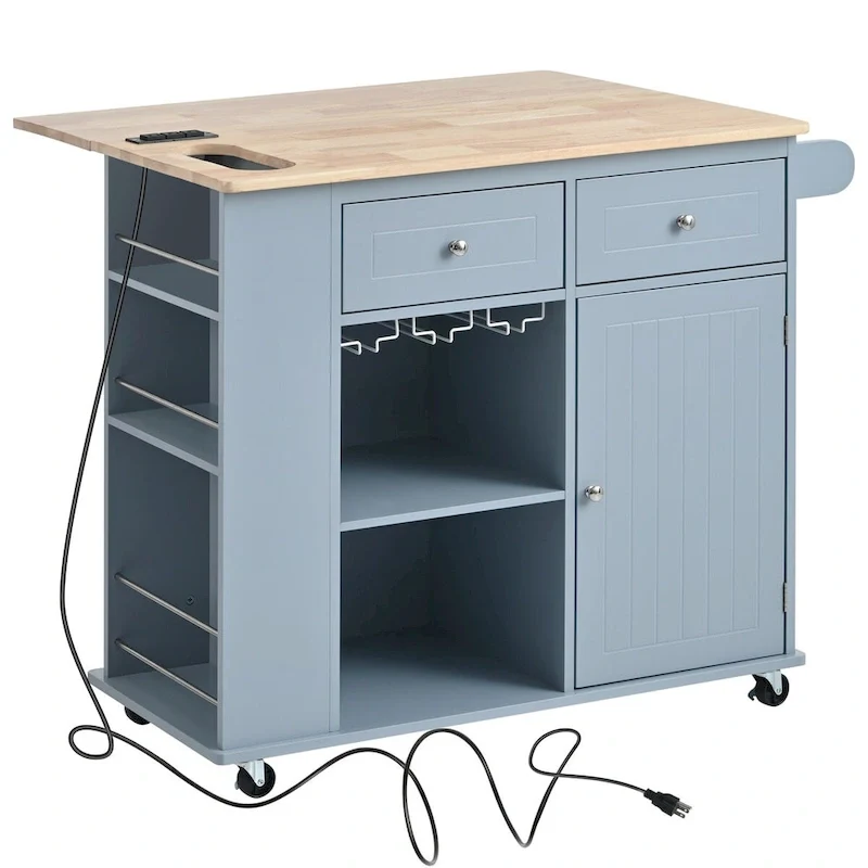 Kitchen Island with Power Outlet