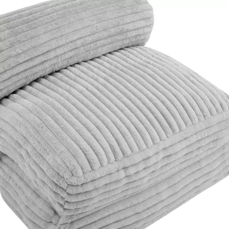 Christopher Knight Home Maegan Modern Foldable Faux Fur Bean Bag Convertible Lounge Bed with Pillow