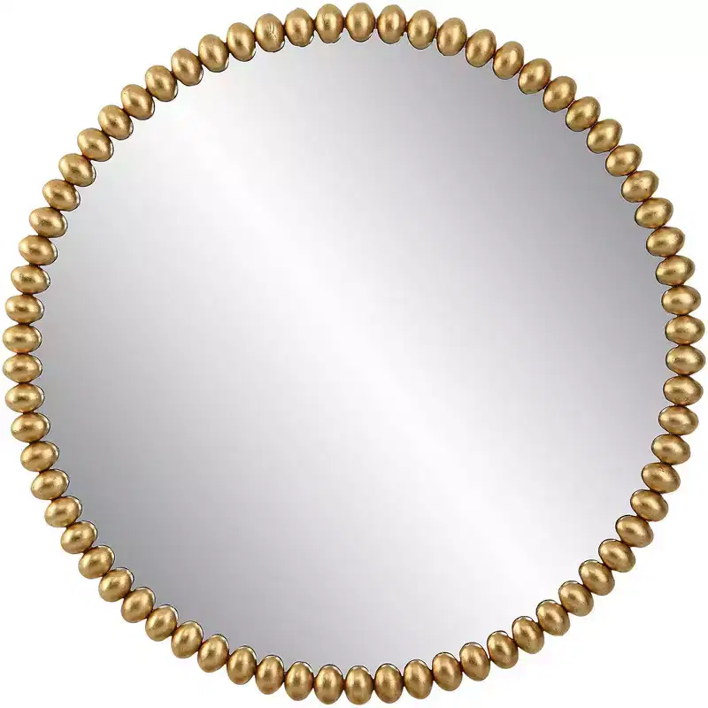 Uttermost Byzantine Gold Leaf 41 1/4 Round Oversized Wall Mirror