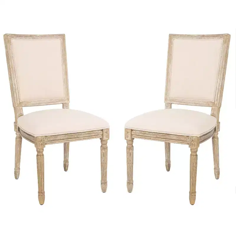 Buchanan 19 H French Brasserie Rectangle Side Chair (Set of 2) - FOX6229 - Safavieh Couture