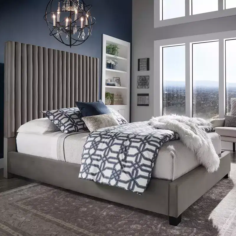 Queen Bed - Grey