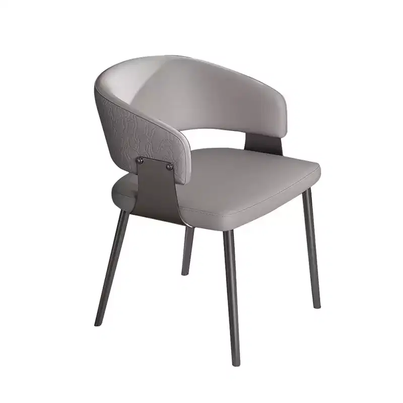 GDFStudio Haversham Modem Faux Leather Upholstered Dining Chairs with Curved Backrest (Set of 2)