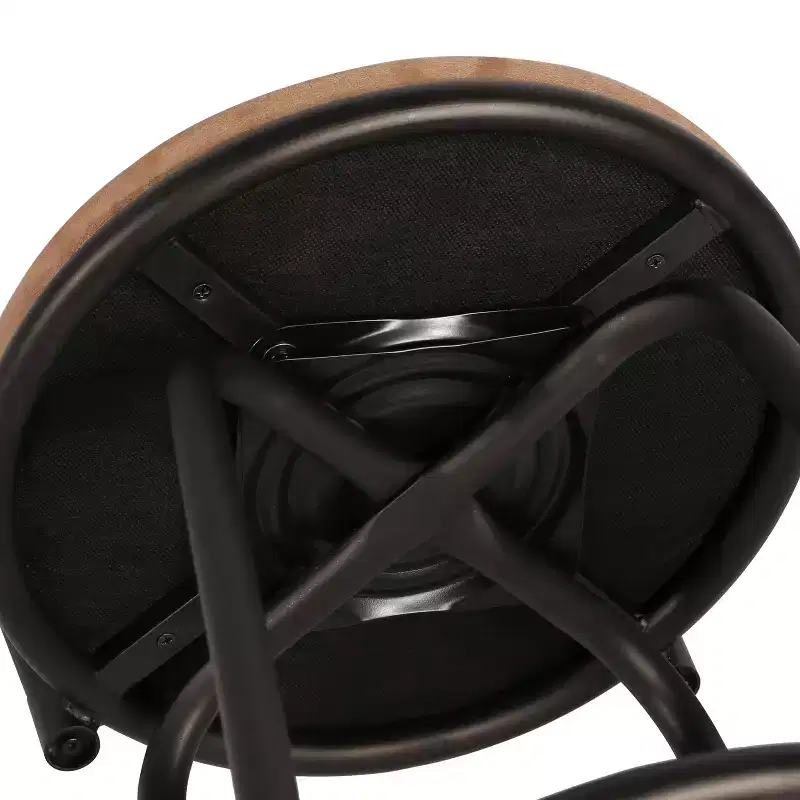 VECELO Bar Stools Adjustable Height Set of 2, 24/29 Swivel Counter Stools with Upholstered Seat, Steel Bistro Pub Chairs
