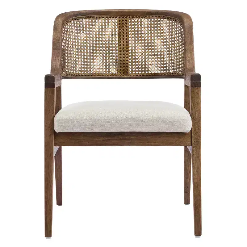 Christopher Knight Home Bennett Mid-Century Modern Wood 5-Piece Extendable Dining Set with Table and 4 Upholstered Cane Back Chairs