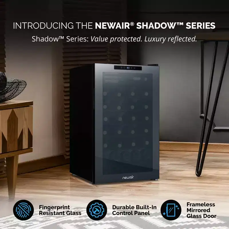 Newair 51-Bottle 19.5 Black Freestanding Wine Fridge