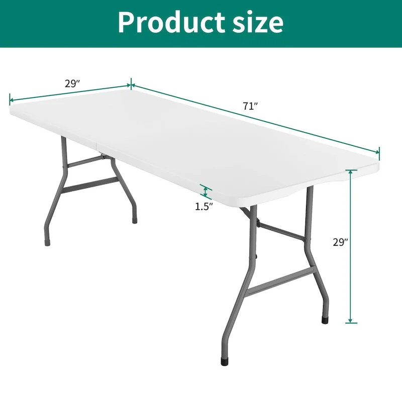 4 - Person 72 Long Folding Picnic Table