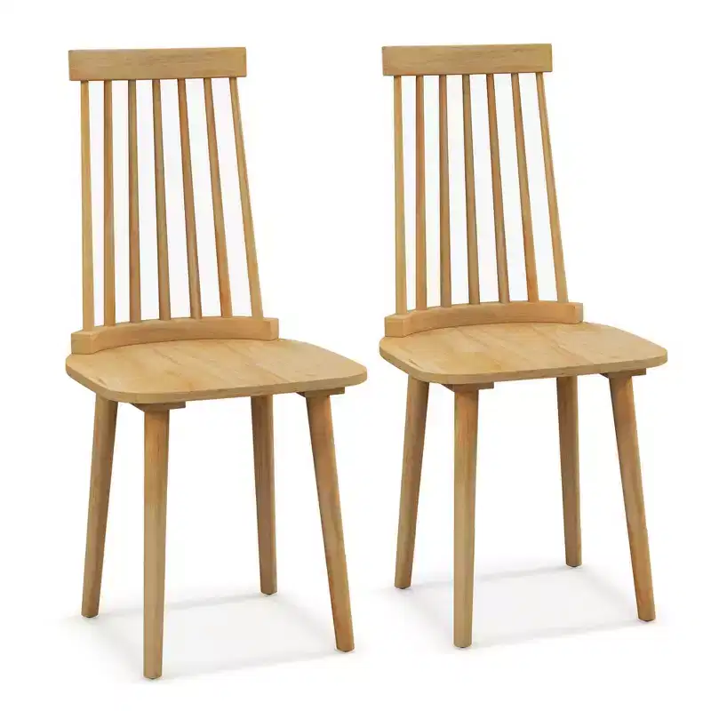 Costway 2PCS/4PCS Windsor Dining Chairs with High Spindle Back