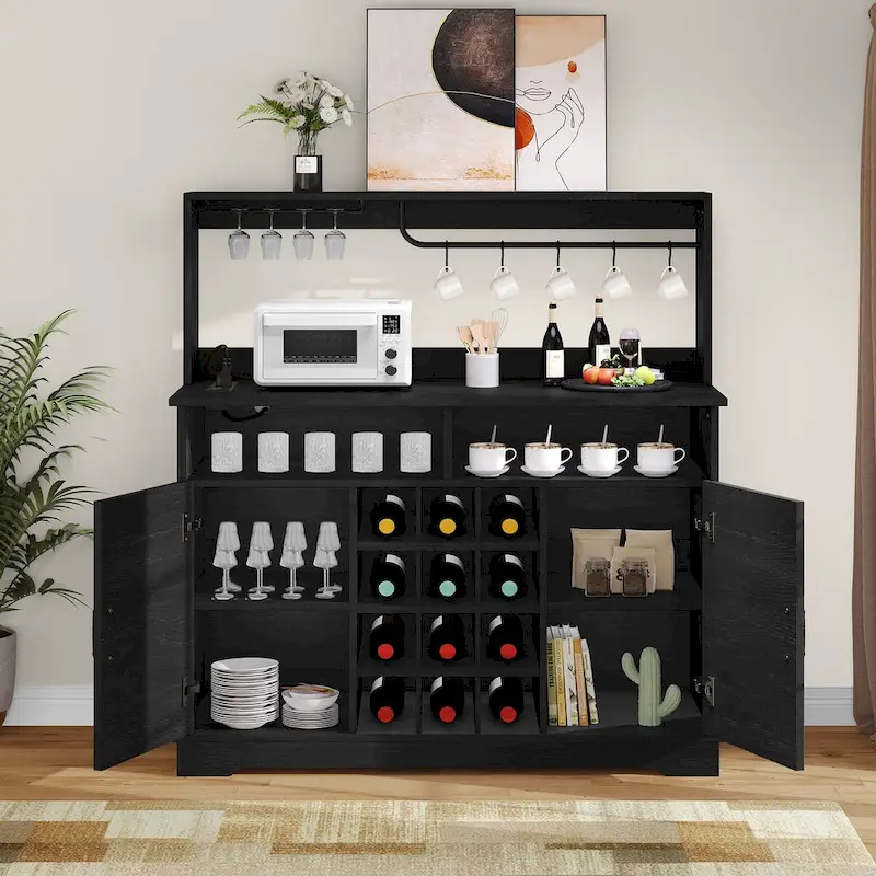 50 Farmhouse Coffee Bar Cabinet Wine Buffet Cabinet Kitchen Sideboard Buffet Cabinet