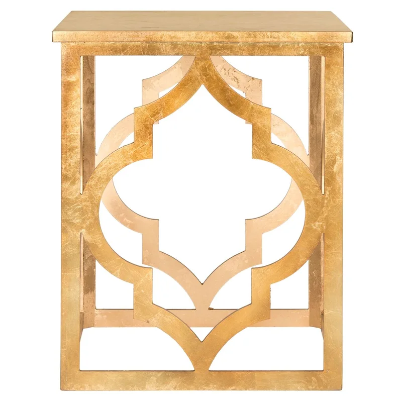 Grayce Trellis Silver Leaf End Table. - 19 W x 19 D x 23 H - 19Wx19Dx23H