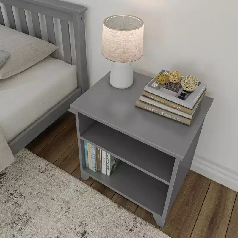 Plank+Beam Solid Wood Nightstand with Shelves