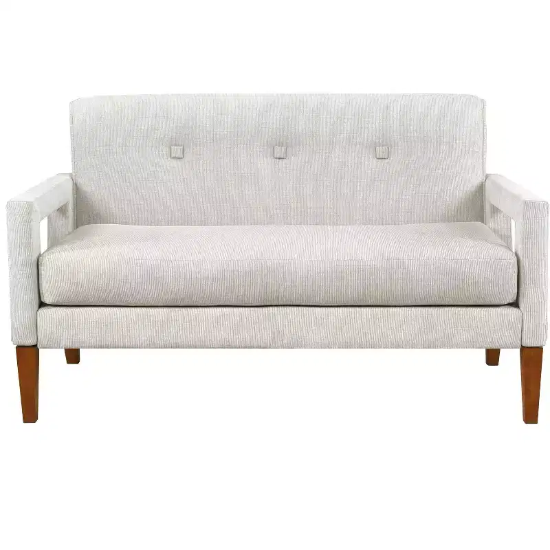 Okak Comfy Chenille Sofa with Tufted Backrest, Solid Wood Legs Modern Loveseat Couch Upholstery Pocket for Apartments,living Room,Study