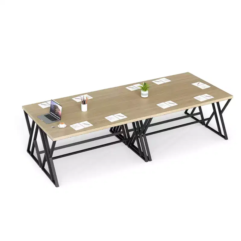 4PCS 59 Computer Desk Large Industrial Home Office Desk w/Heavy-duty Metal Frame