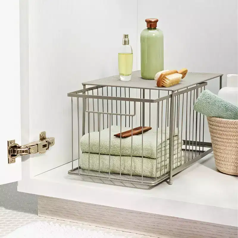Large Stackable Steel Slide Out Drawer