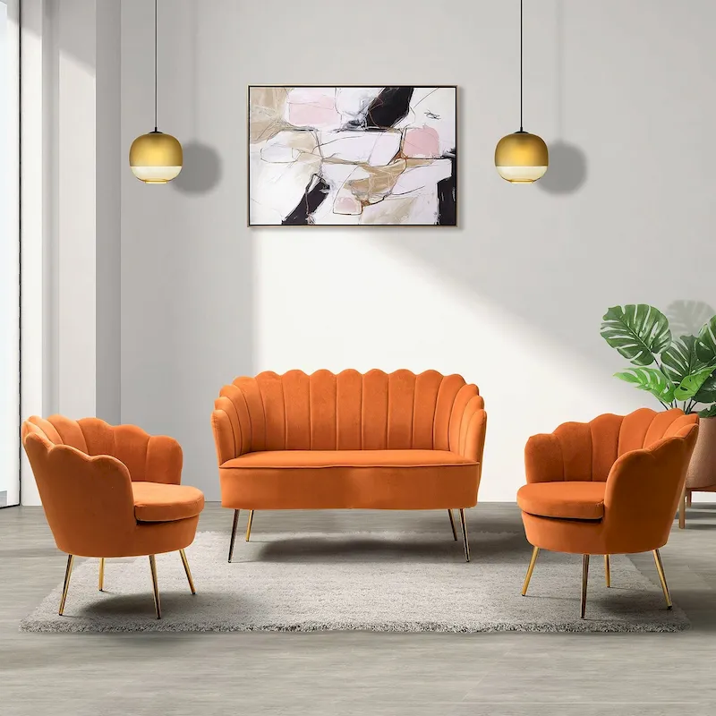 Xabier 52 in. 3 Piece Living Room Set by HULALA HOME
