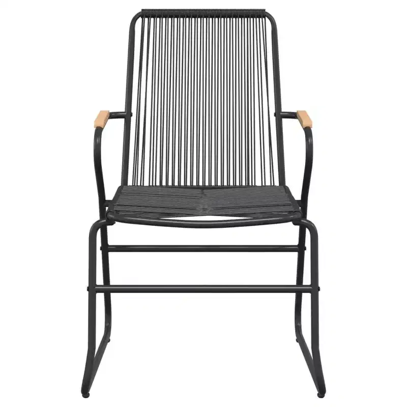 vidaXL Patio Chairs 2 pcs Black 22.8x23.2x33.7 PVC Rattan