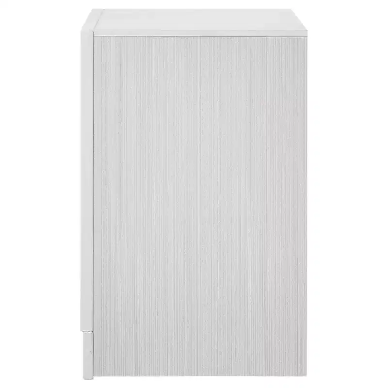 Black / White 2-Drawer Nightstand with Rhinestone Pulls, for 1