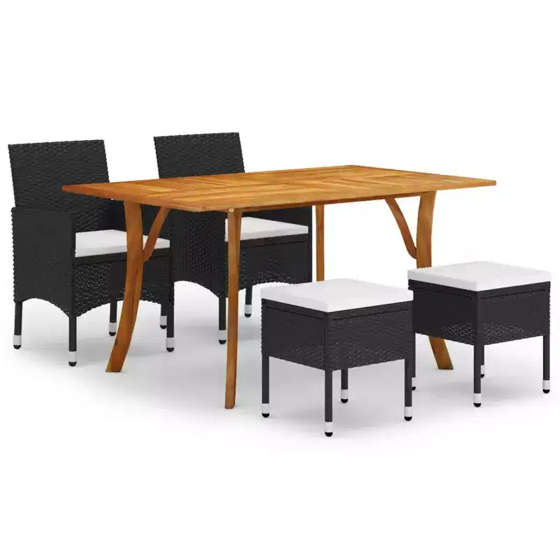 vidaXL Contemporary Outdoor Dining Set with Cushions