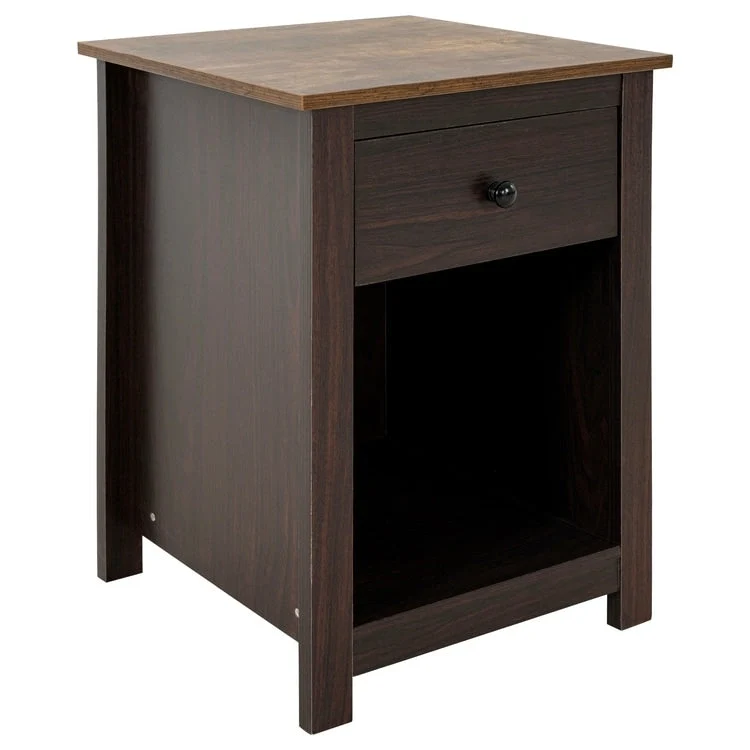 End Table with Drawer and Lower Shelf