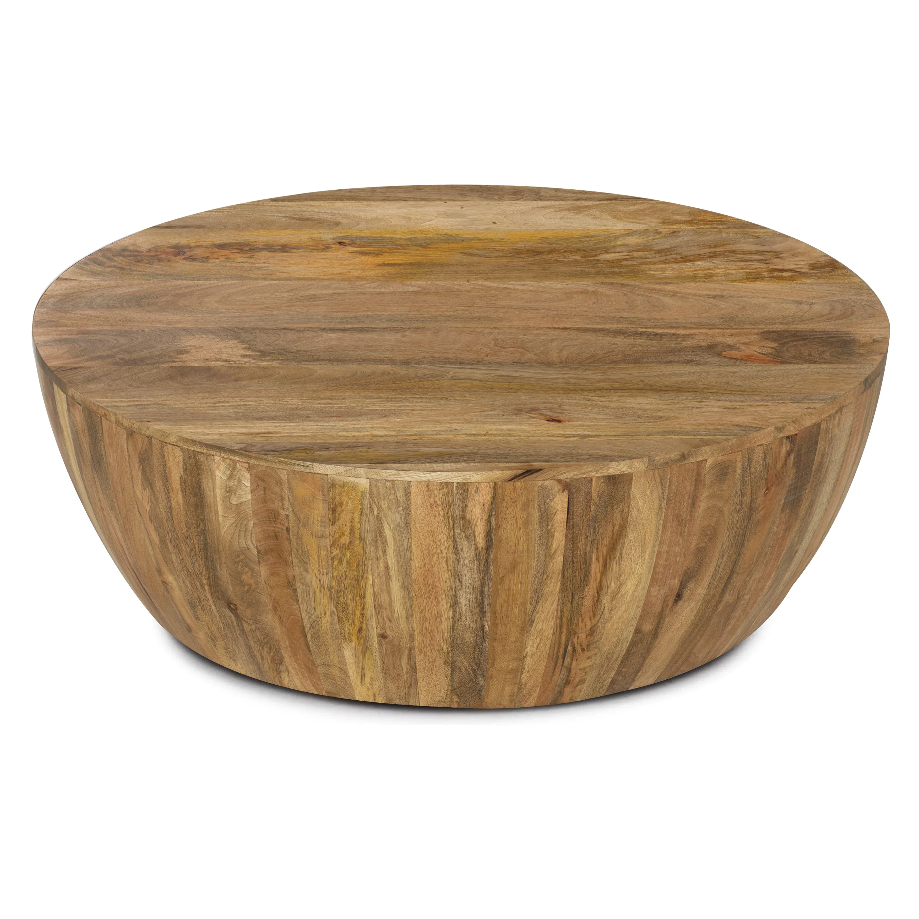 Modern Natural Coffee Table with Kiln-Dried Wood Frame for Living Room