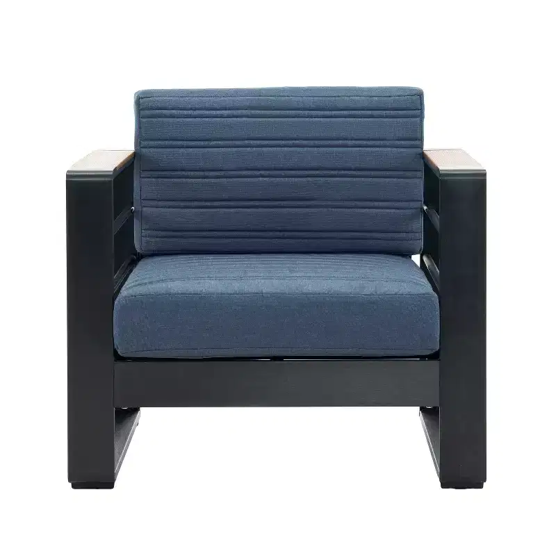 Christopher Knight Home Giovanna Outdoor Aluminum and Faux Wood Club Chair