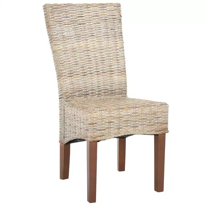 Ozias 19 H Wicker Dining Chair (Set of 2) - SEA8014 - Safavieh