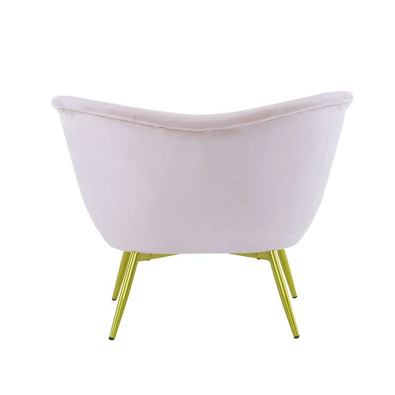 Christopher Knight Home - Eliana Modern Teddy Fabric Accent Chair with Curved Backrest and Gold Legs