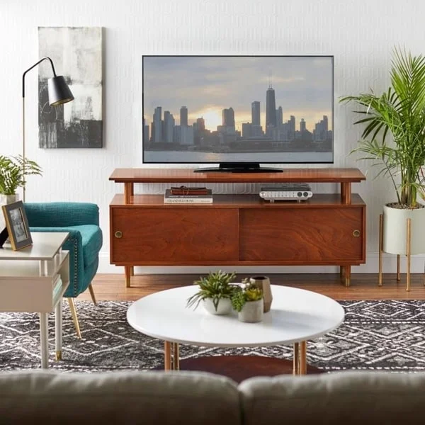 Mid-Century Modern Wood TV Stand