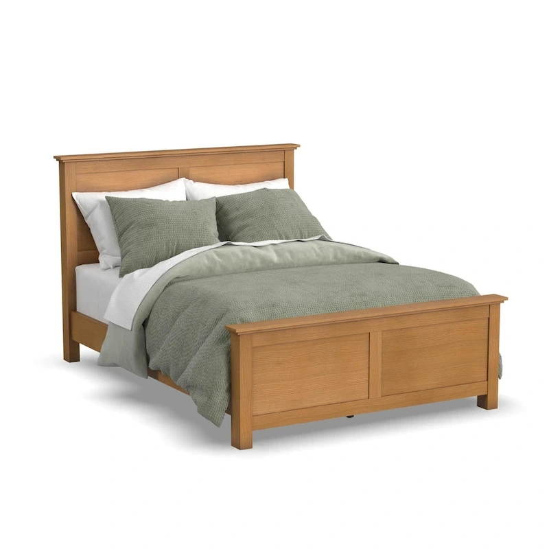 Oak Park Brown Wood Queen Bed, Nightstand and Dresser