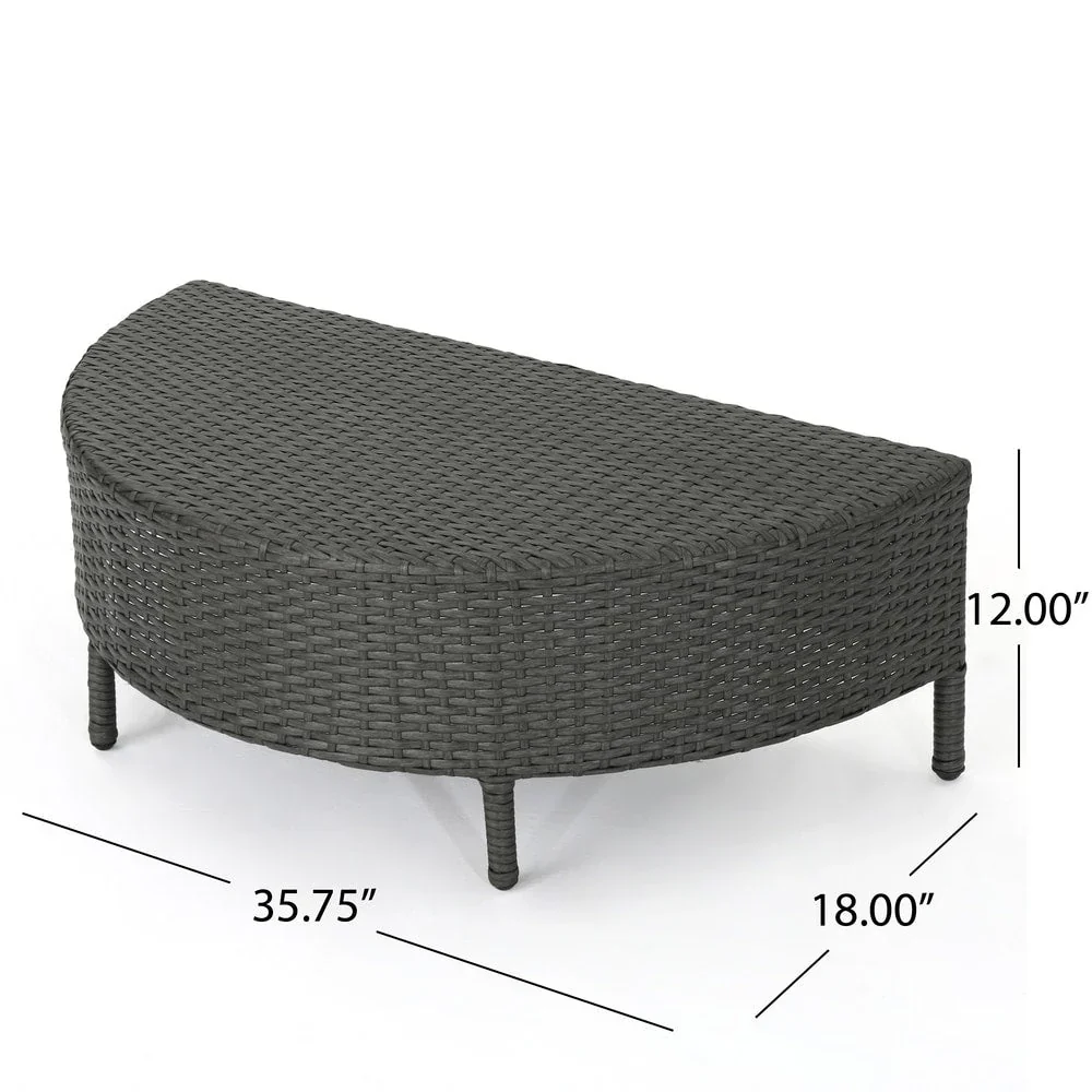 Newton All-Weather Wicker Sectional Sofa Set by Christopher Knight Home