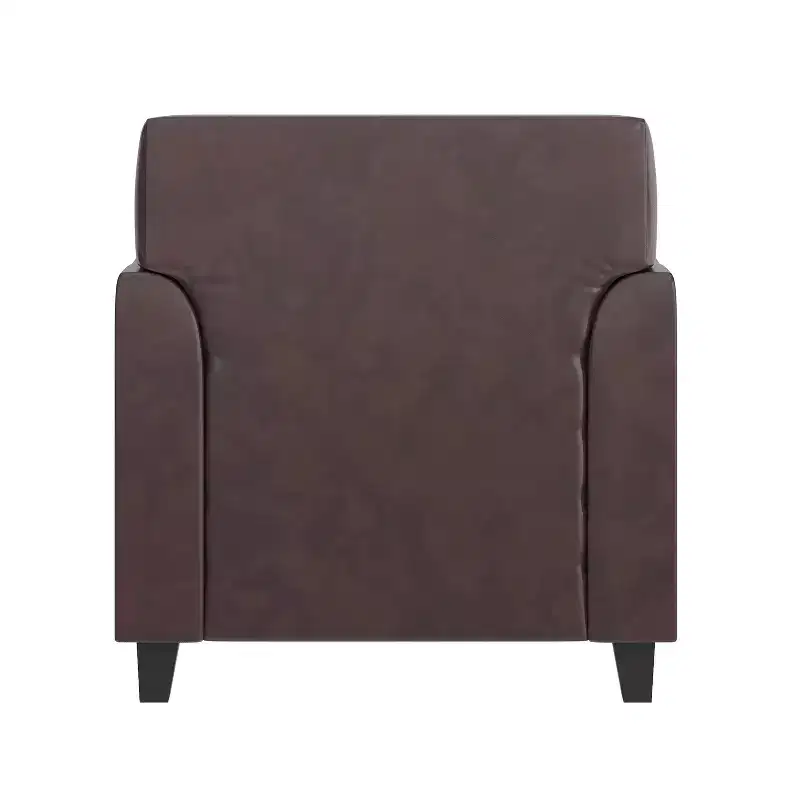 Emma and Oliver Leather Chair with Clean Line Stitched Frame