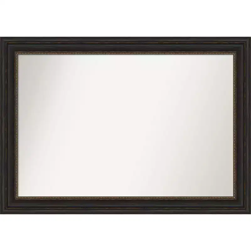 41 x 29 Non-Beveled Accent Bronze Wall Mirror - Amanti Art: Modern Style, Polystyrene Frame, Includes Mount Hardware