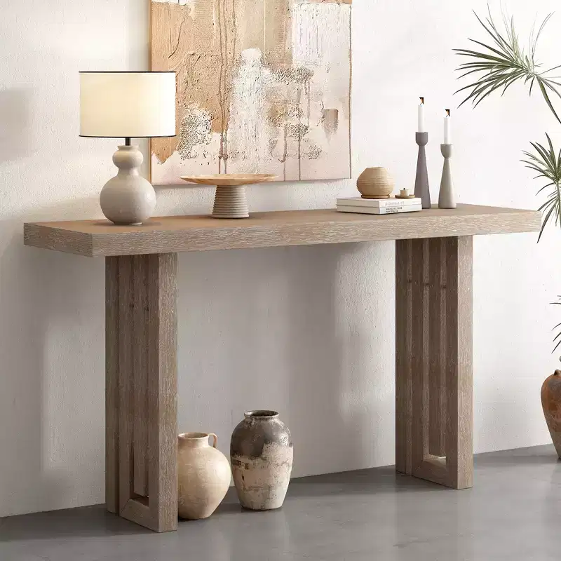 Console Table with Sculpted Sides