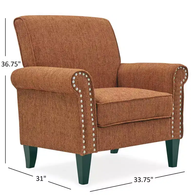 HL Home,Traditional Armchair with Nailheads