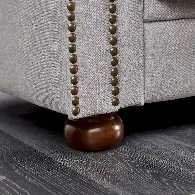 Chesterfield Linen Fabric Sofa