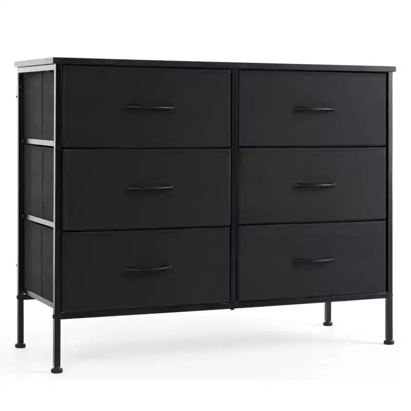 Fabric Storage Tower with Wooden Top, Ideal for Kid Rooms, Closets, Entryways, and Nurseries