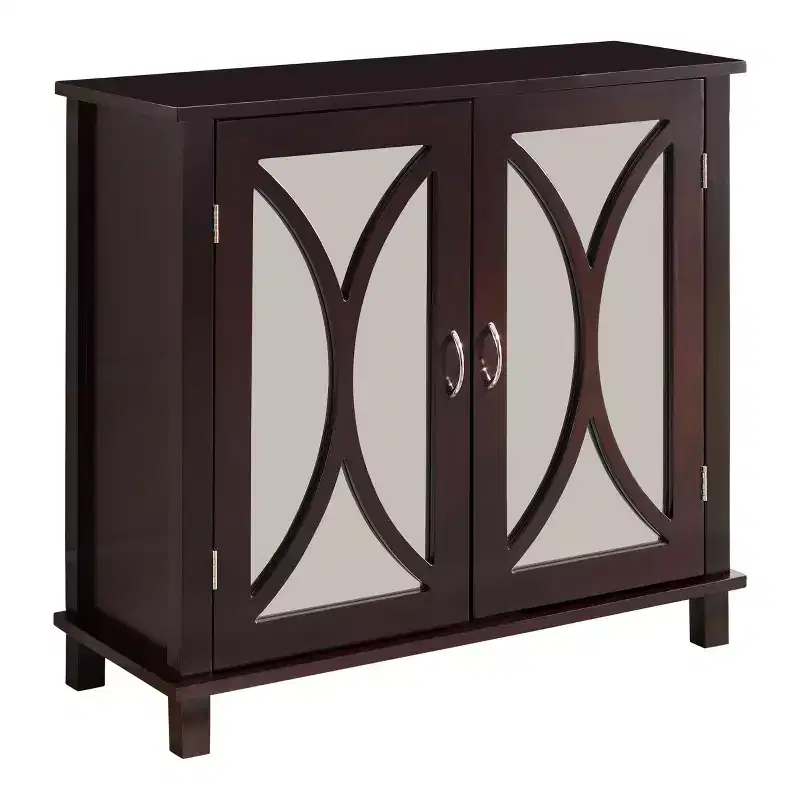 Wood Entryway Console Accent Cabinet, Espresso