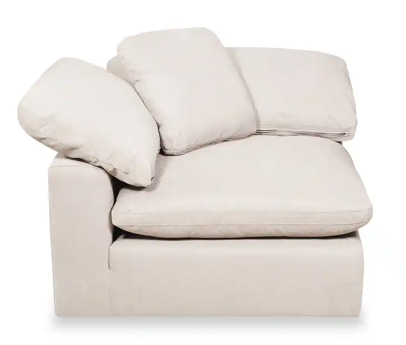 versatile 43 Fabric Corner Chair with Reversible Cushions - Linen Beige
