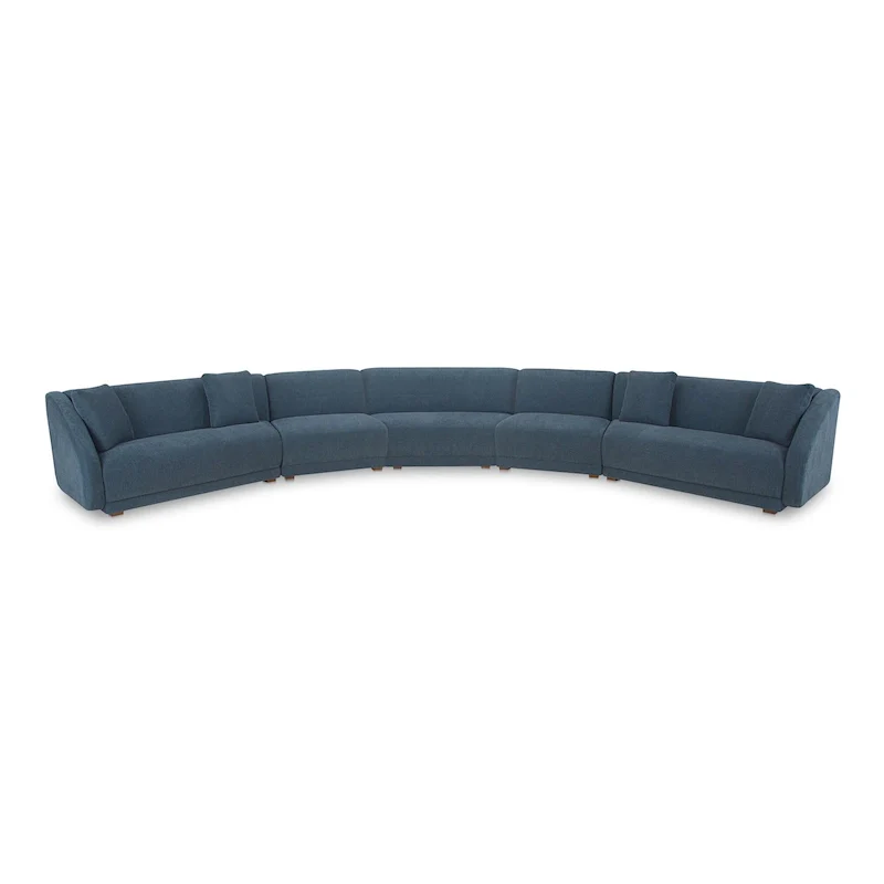 5-Piece Modular Sectional, Angled Sides - 224W x34.29D x31.5H