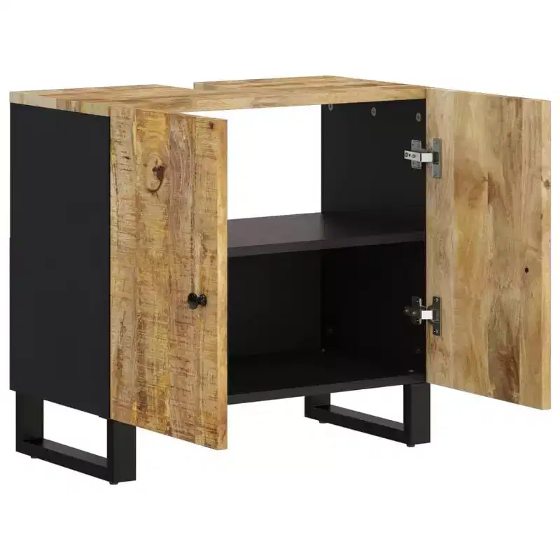 Sink Cabinet Natural wood Solid mango wood Medium Sink Cabinet