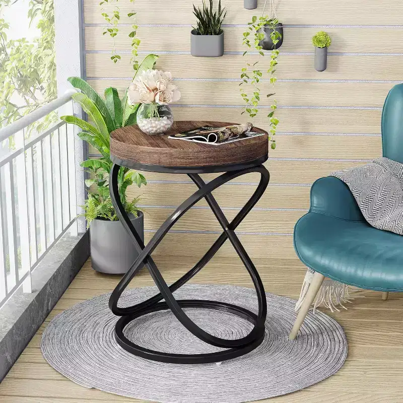Lantine 26 Inches Round End Tables