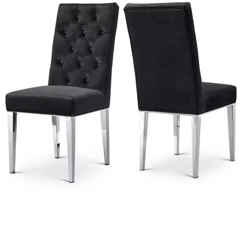 Meridian Furniture,Juno Velvet Dining Chair, Set of 2