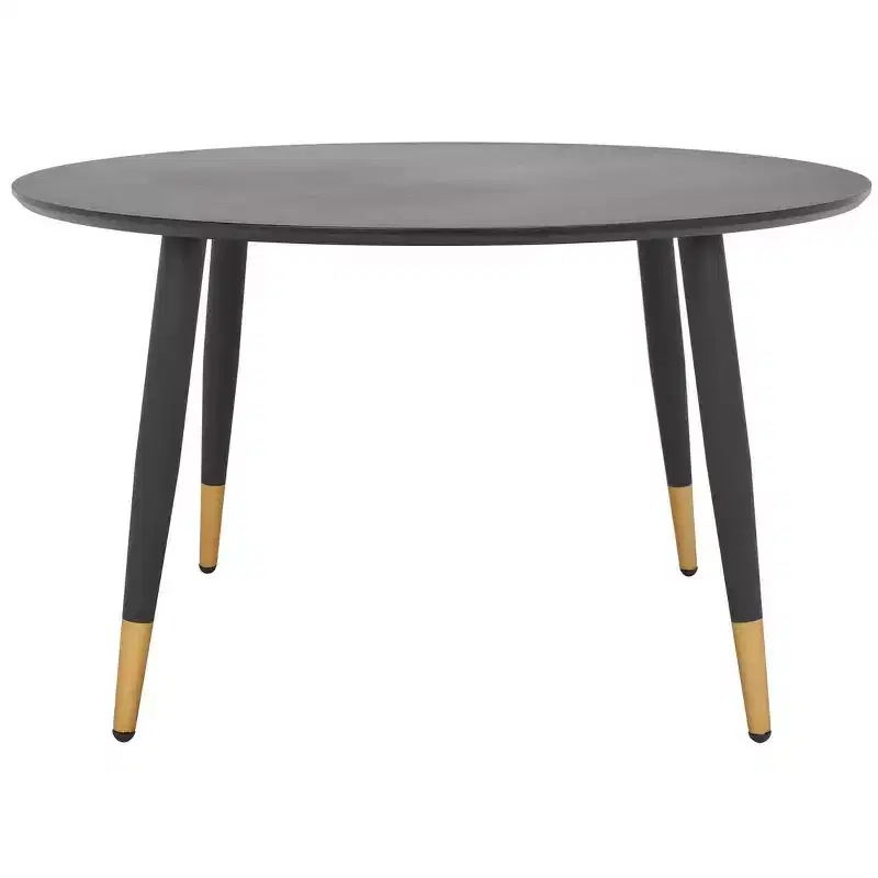 Beck Round Coffee Table - Black/Gold - Safavieh