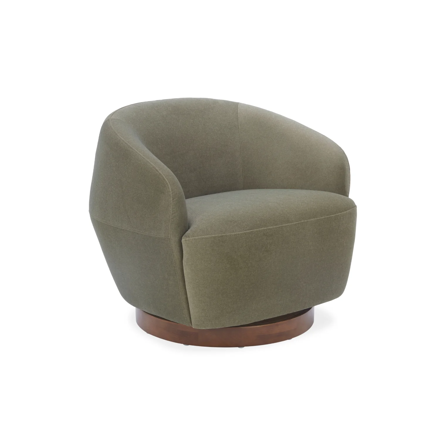 Modern Velvet Lounge Chair with Sculptural, Upholstered - Living Room | Matte Finish