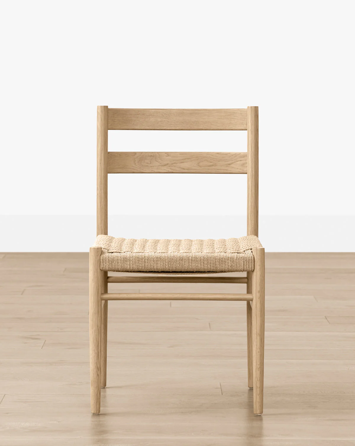 Scandinavian Paper Cord Woven Dining Chair with Transitional Form for Dining Room