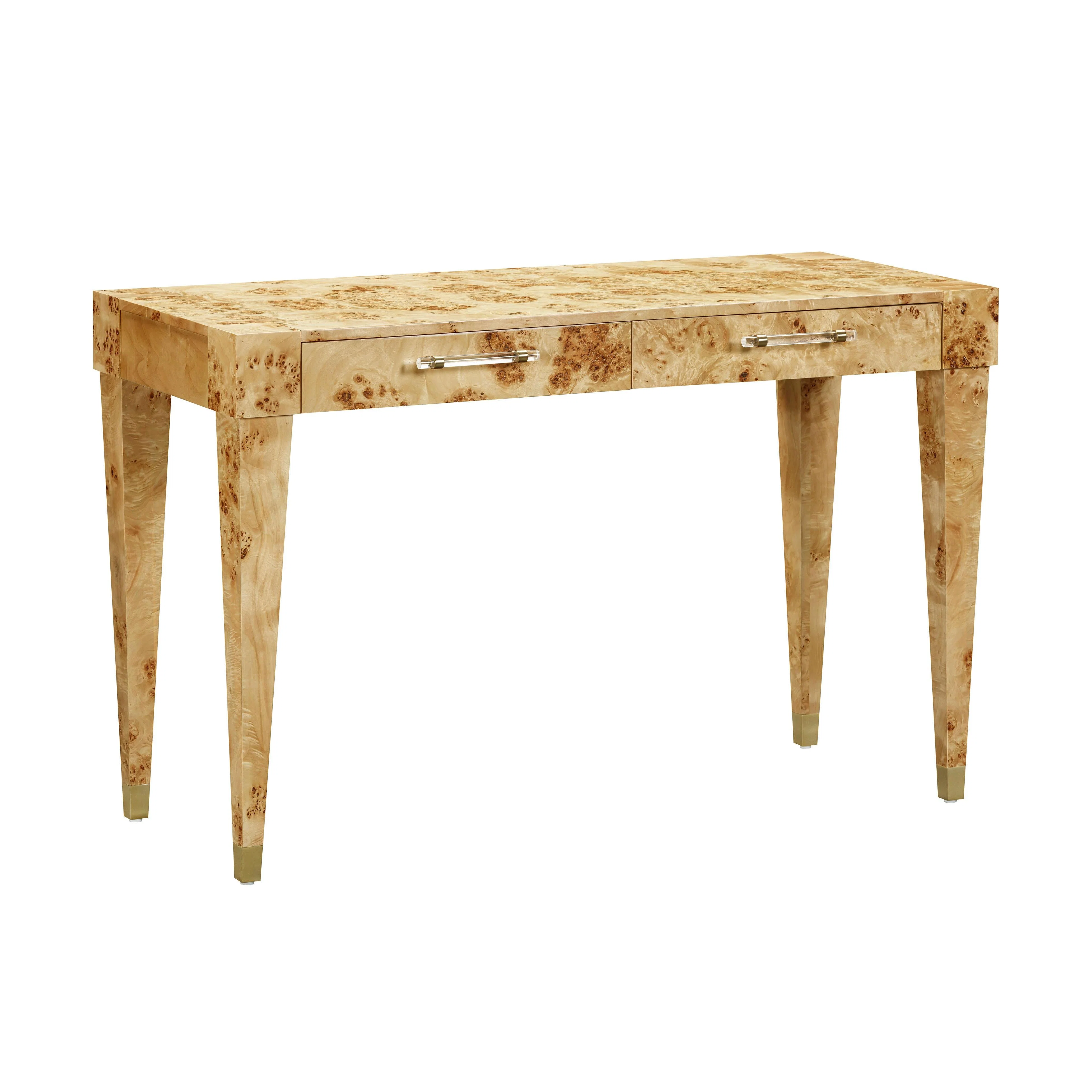 48 Burl 2-Drawer Work Desk